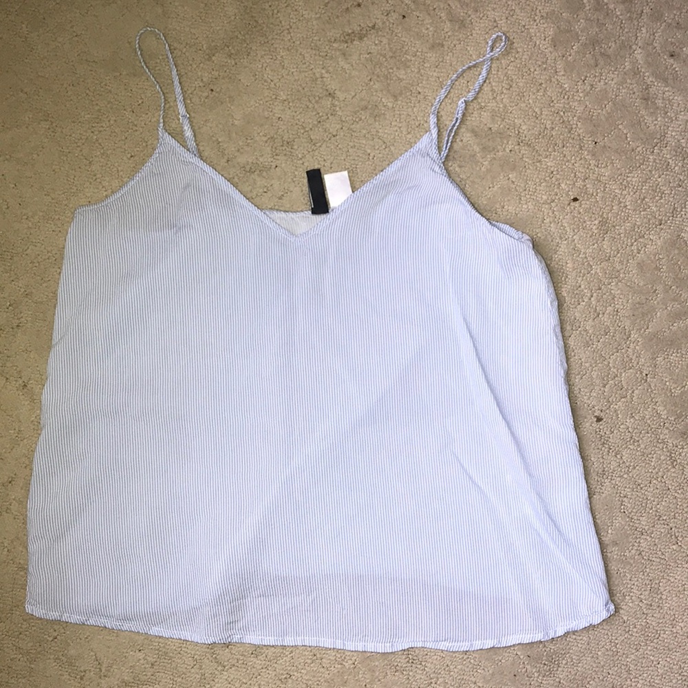 Pinstripe Blue Crop Tank 10